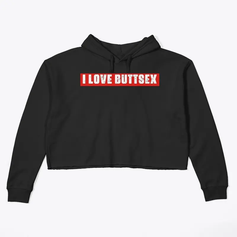 Crop Hoodie Rough and Red Buttsex